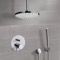 Chrome Shower System With Rain Ceiling Shower Head and Hand Shower